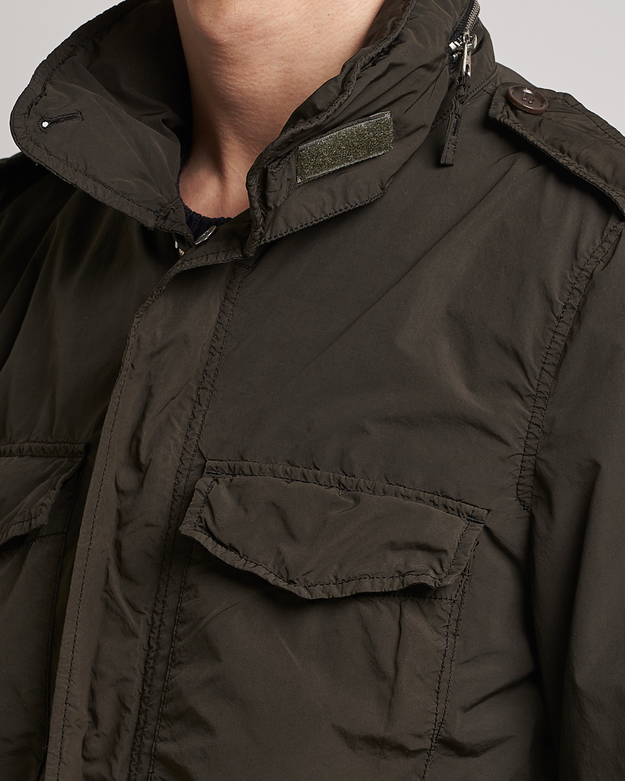 Herre | Jakker | Aspesi | Giubotto Garment Dyed Field Jacket Dark Military