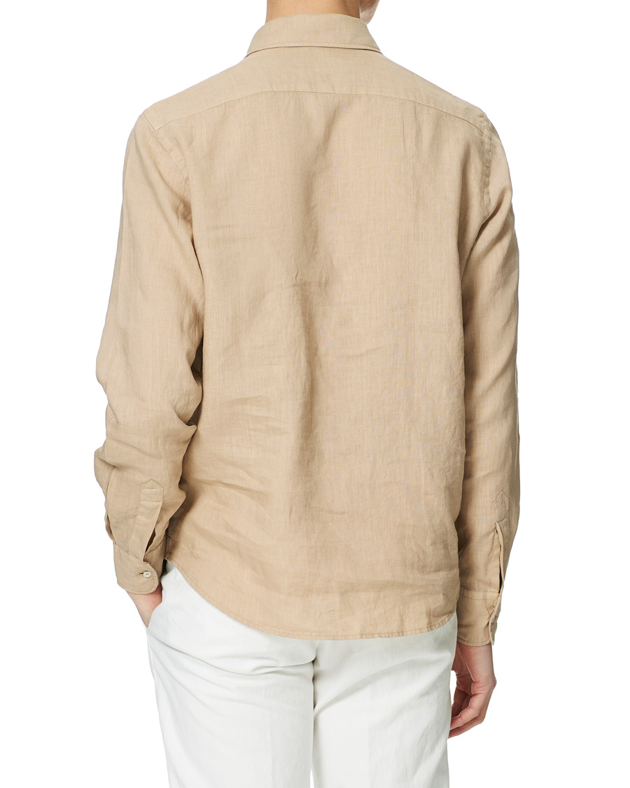 Herre | Skjorter | Aspesi | Popover Linen Shirt Beige