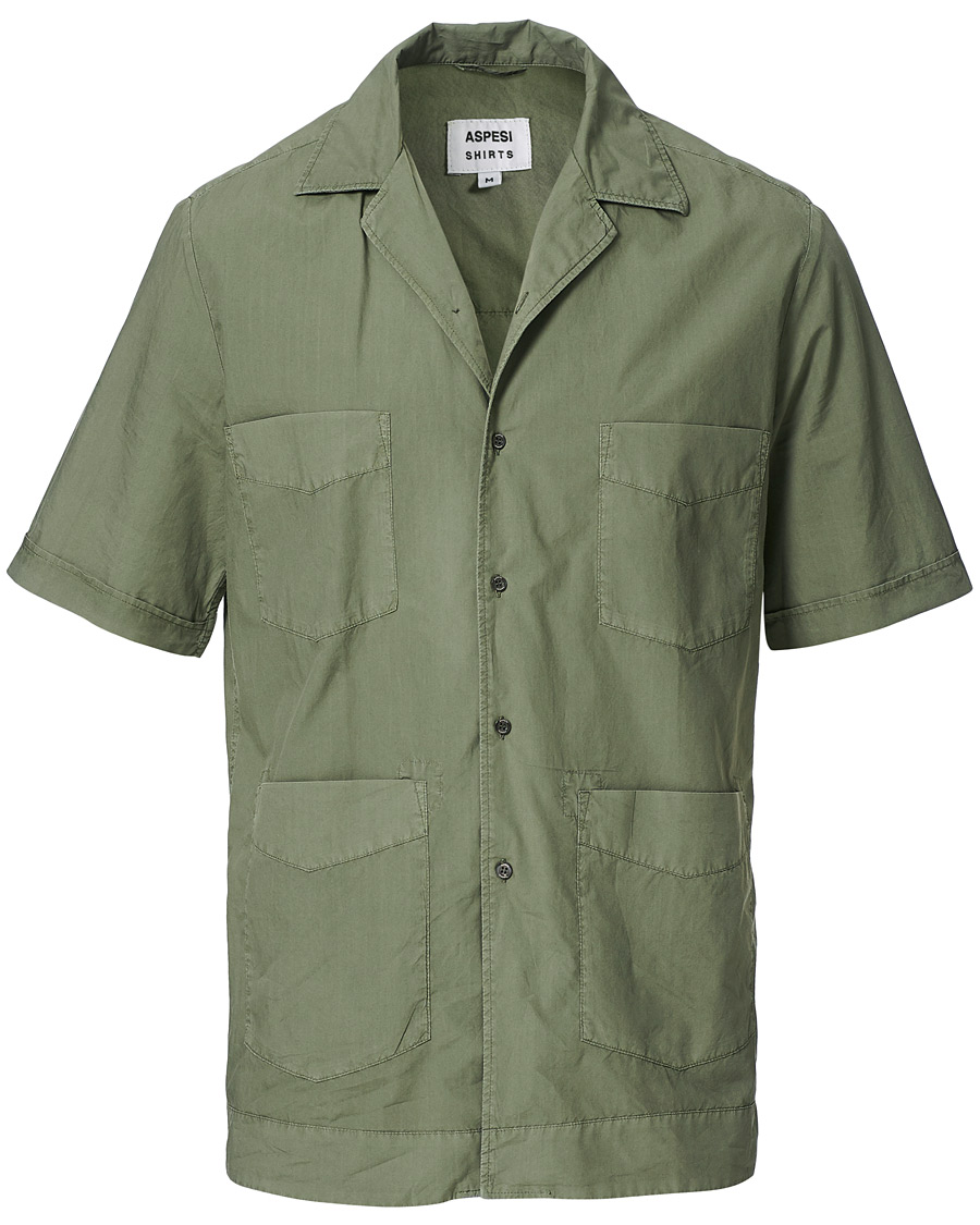 Herre | Skjorter | Aspesi | Short Sleeve UT Shirt Military