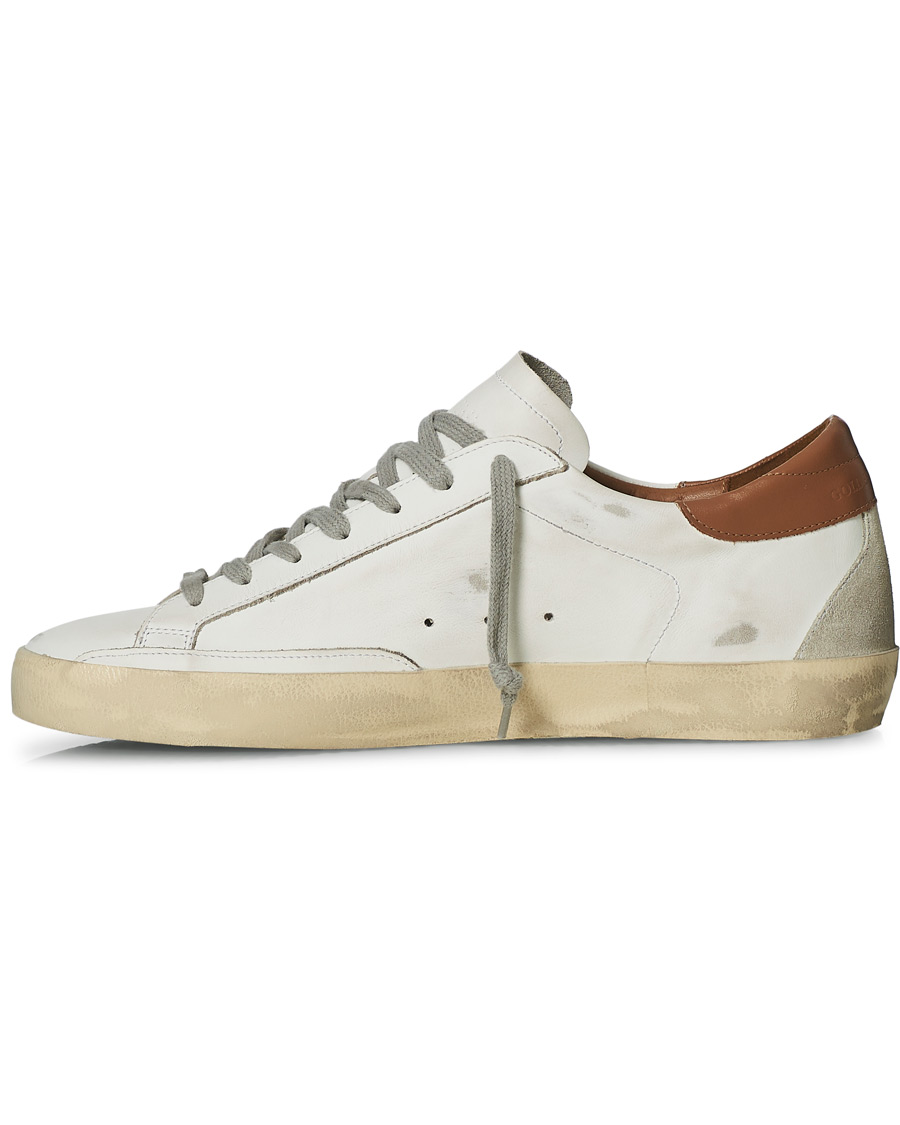 Herre | Golden Goose Deluxe Brand Super-Star Sneakers White/Brown | Golden Goose | Deluxe Brand Super-Star Sneakers White/Brown
