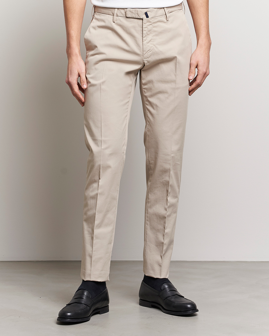 Herre | Bukser | Incotex | Slim Fit Comfort Chinos Light Grey
