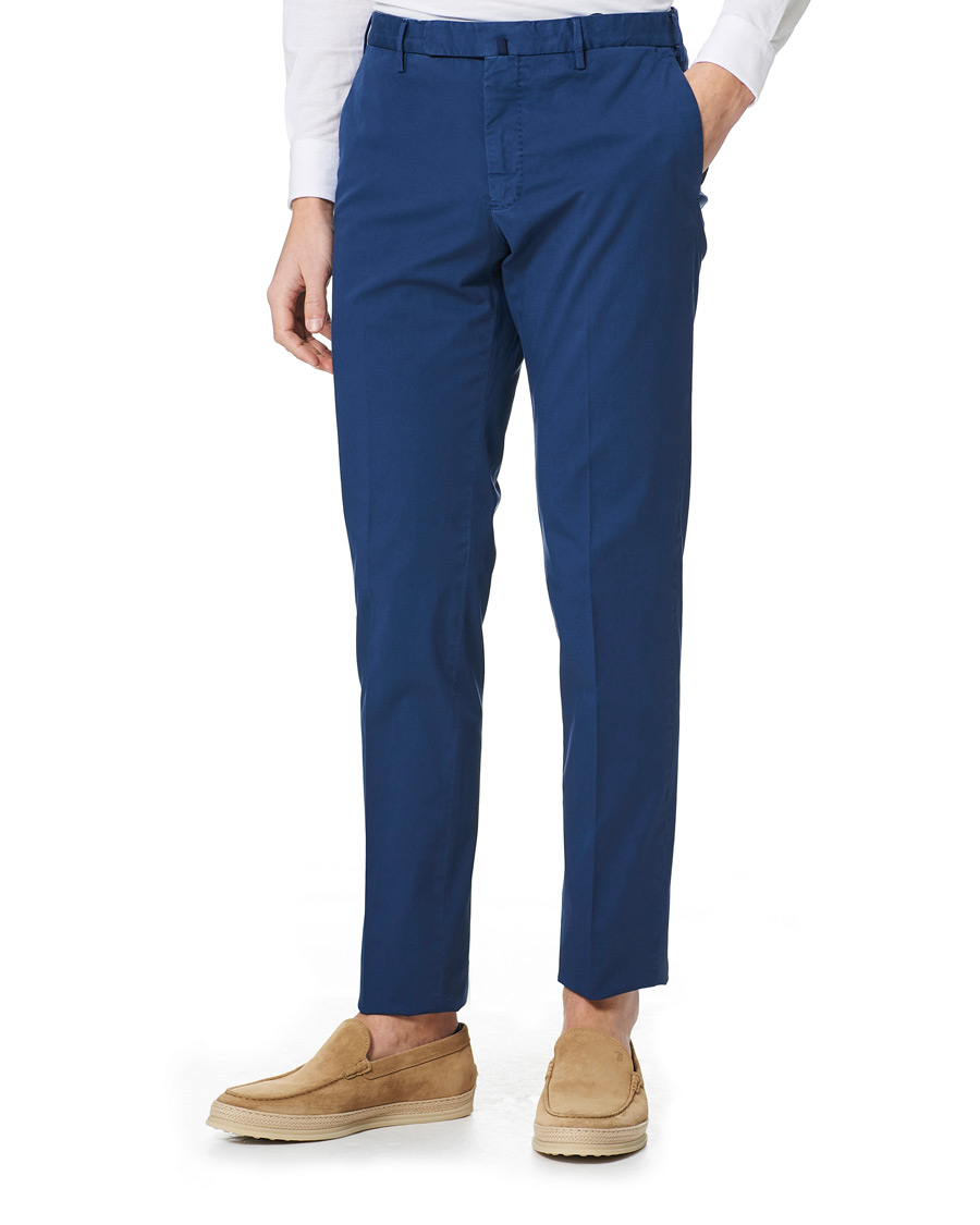Herre | Bukser | Incotex | Slim Fit Comfort Chinos Royal Blue