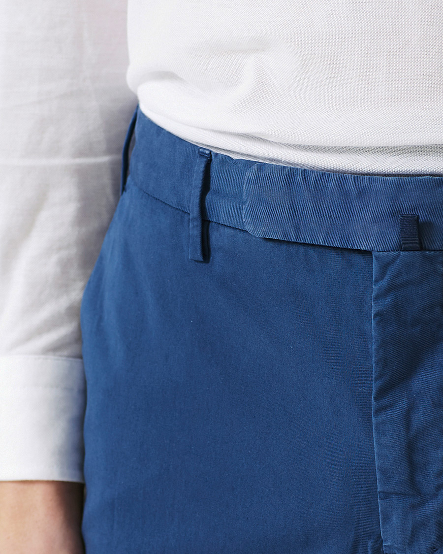 Herre | Bukser | Incotex | Slim Fit Comfort Chinos Royal Blue