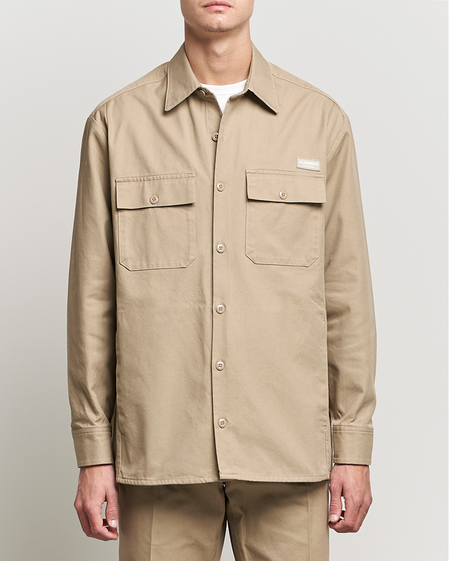 Herre | Skjorter | J.Lindeberg | Daze Twill Overshirt Batique Khaki