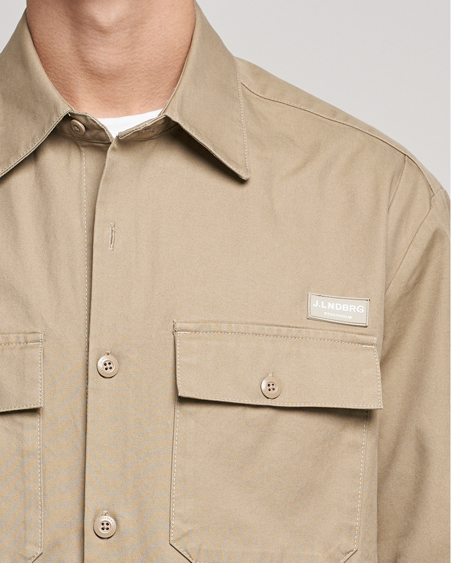 Herre | Skjorter | J.Lindeberg | Daze Twill Overshirt Batique Khaki