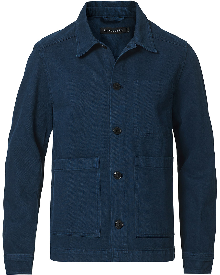 Herre | Skjorter | J.Lindeberg | Lando Twill Work Overshirt Navy