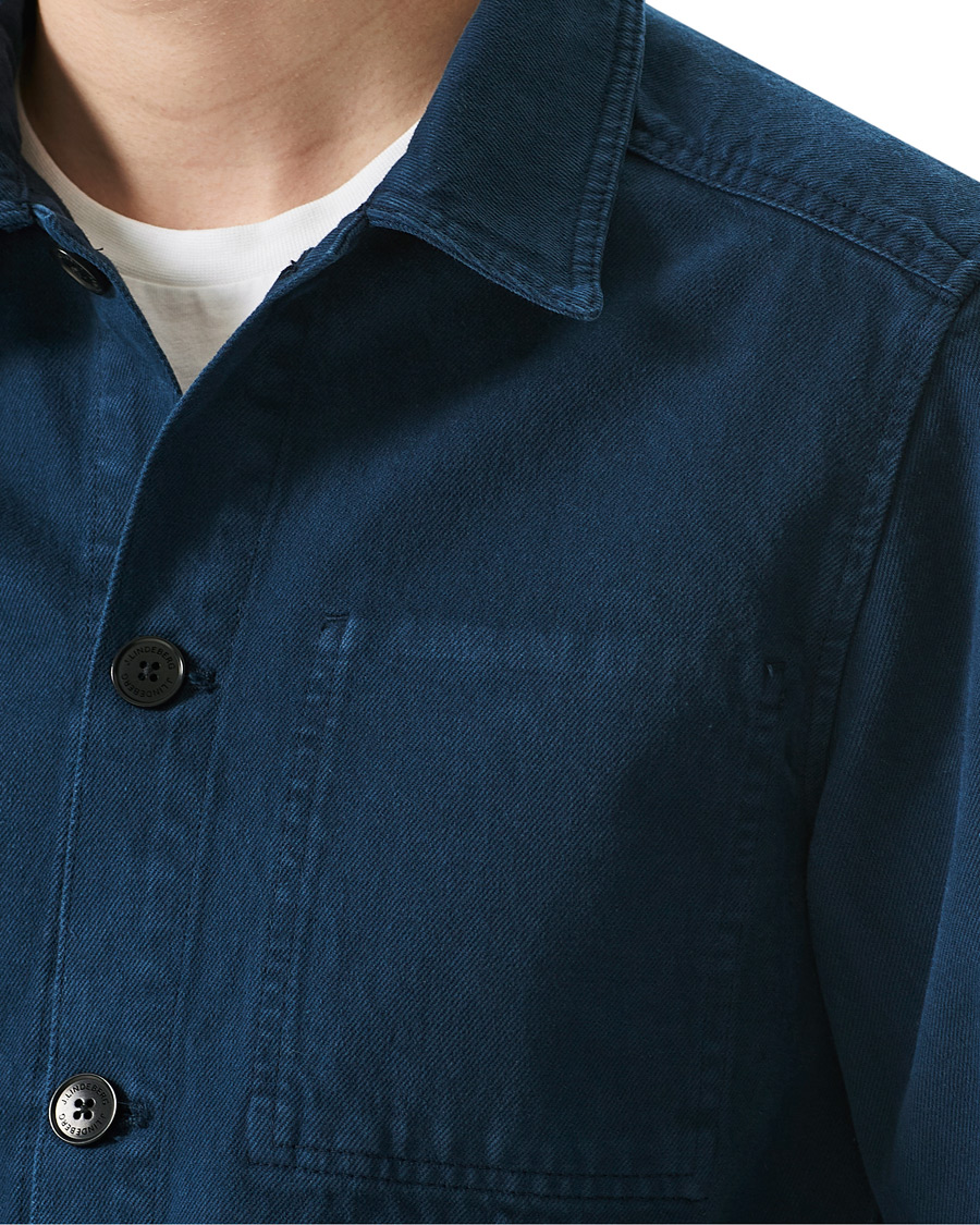 Herre | Skjorter | J.Lindeberg | Lando Twill Work Overshirt Navy