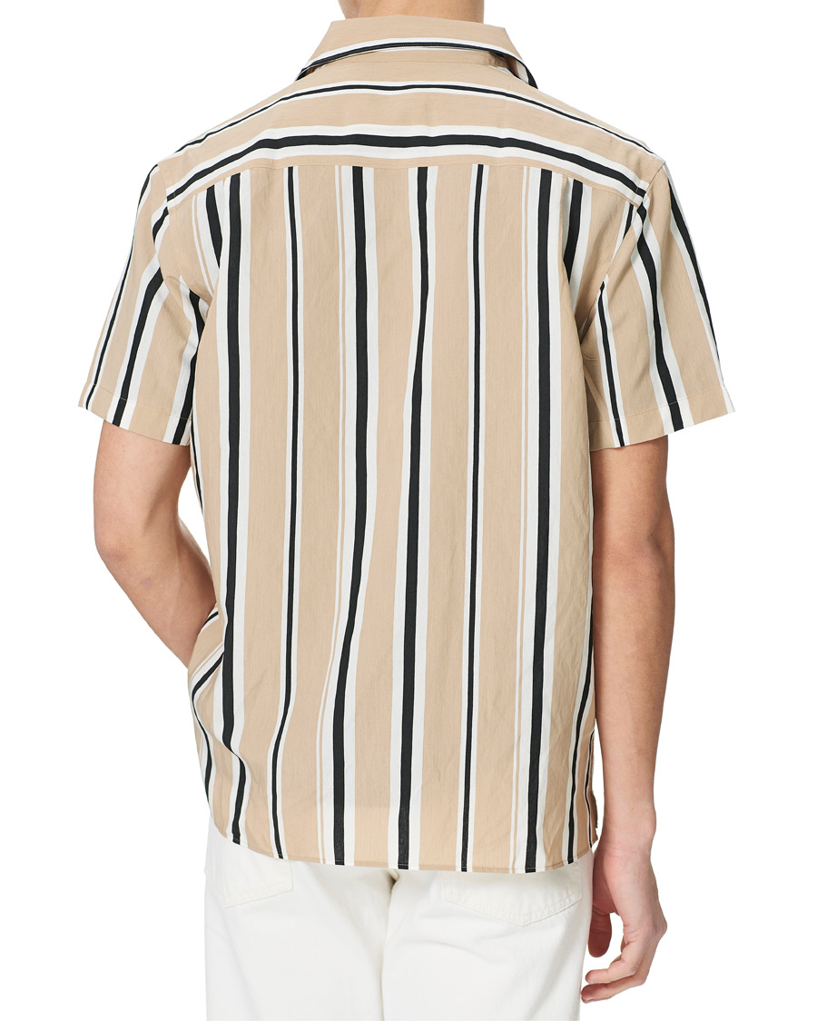 Herre | Skjorter | J.Lindeberg | Elio Striped Resort Shirtt Batique Khaki