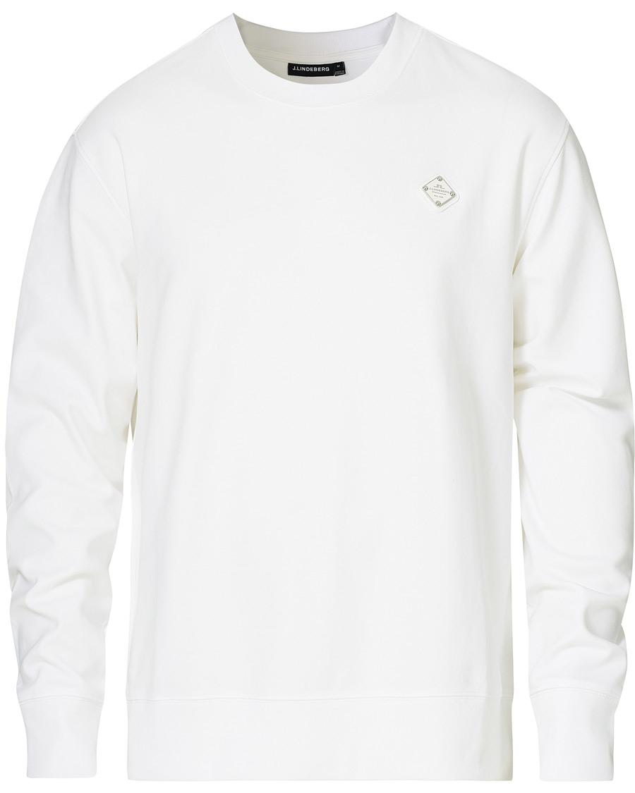 Herre | Trøjer | J.Lindeberg | Ivar Interlock Logo Sweatshirt White