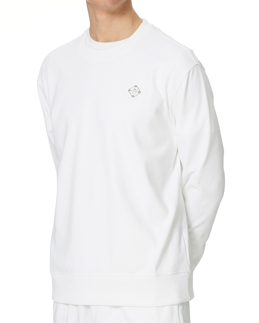 Herre | Trøjer | J.Lindeberg | Ivar Interlock Logo Sweatshirt White