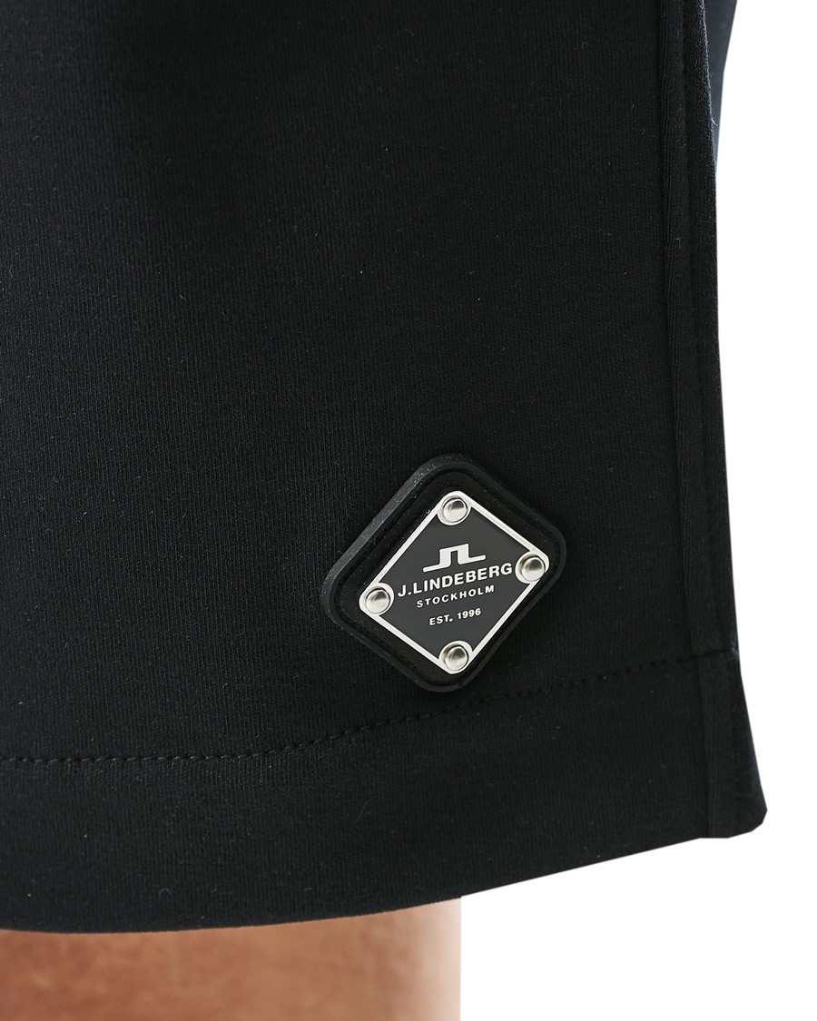 Herre | Shorts | J.Lindeberg | Ivar Interlock Logo Sweat Shorts Black
