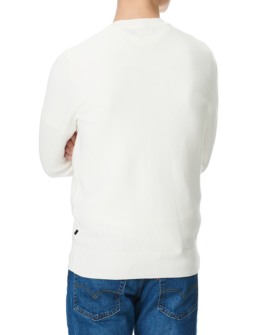 Herre | Trøjer | J.Lindeberg | Arthur Structure Organic Cotton Crew Neck Cloud White