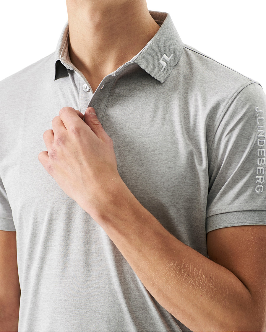 Herre | Polotrøjer | J.Lindeberg | Tour Tech Slim Fit Golf Polo Micro Chip Melange