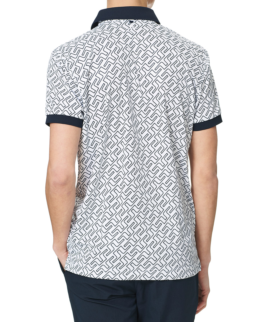 Herre | Polotrøjer | J.Lindeberg | Tour Tech Reg Fit Print Polo JL Navy Bridge Monogram