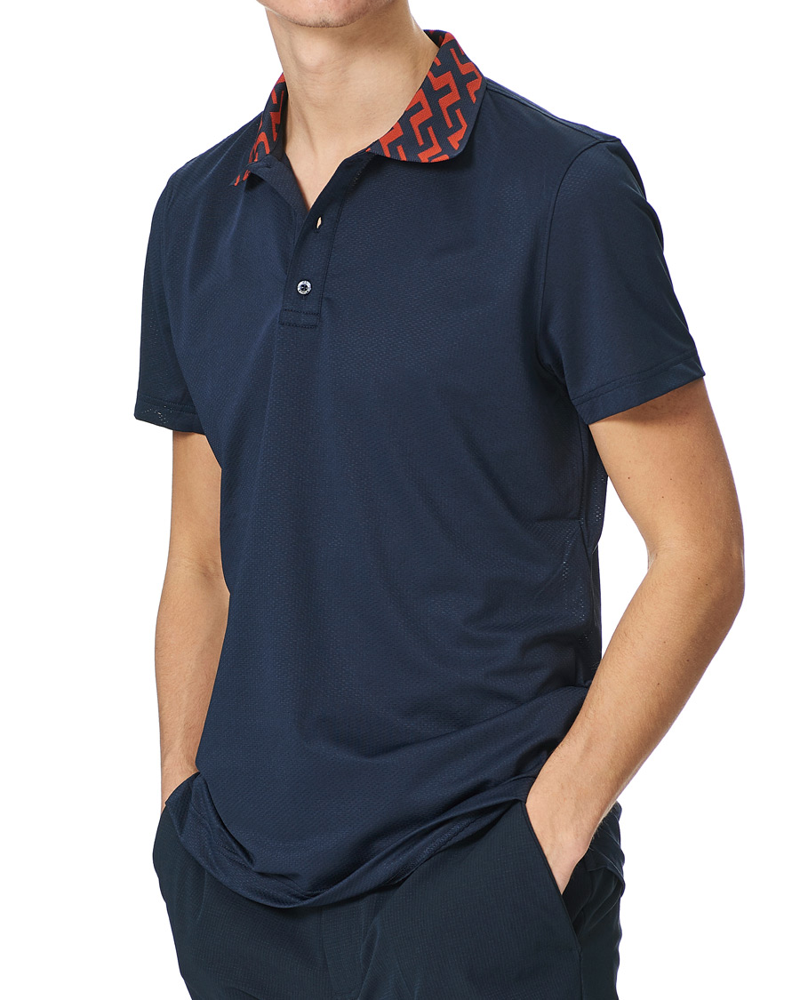 Herre | Polotrøjer | J.Lindeberg | Karter Regular Fit Golf Polo Navy Melange