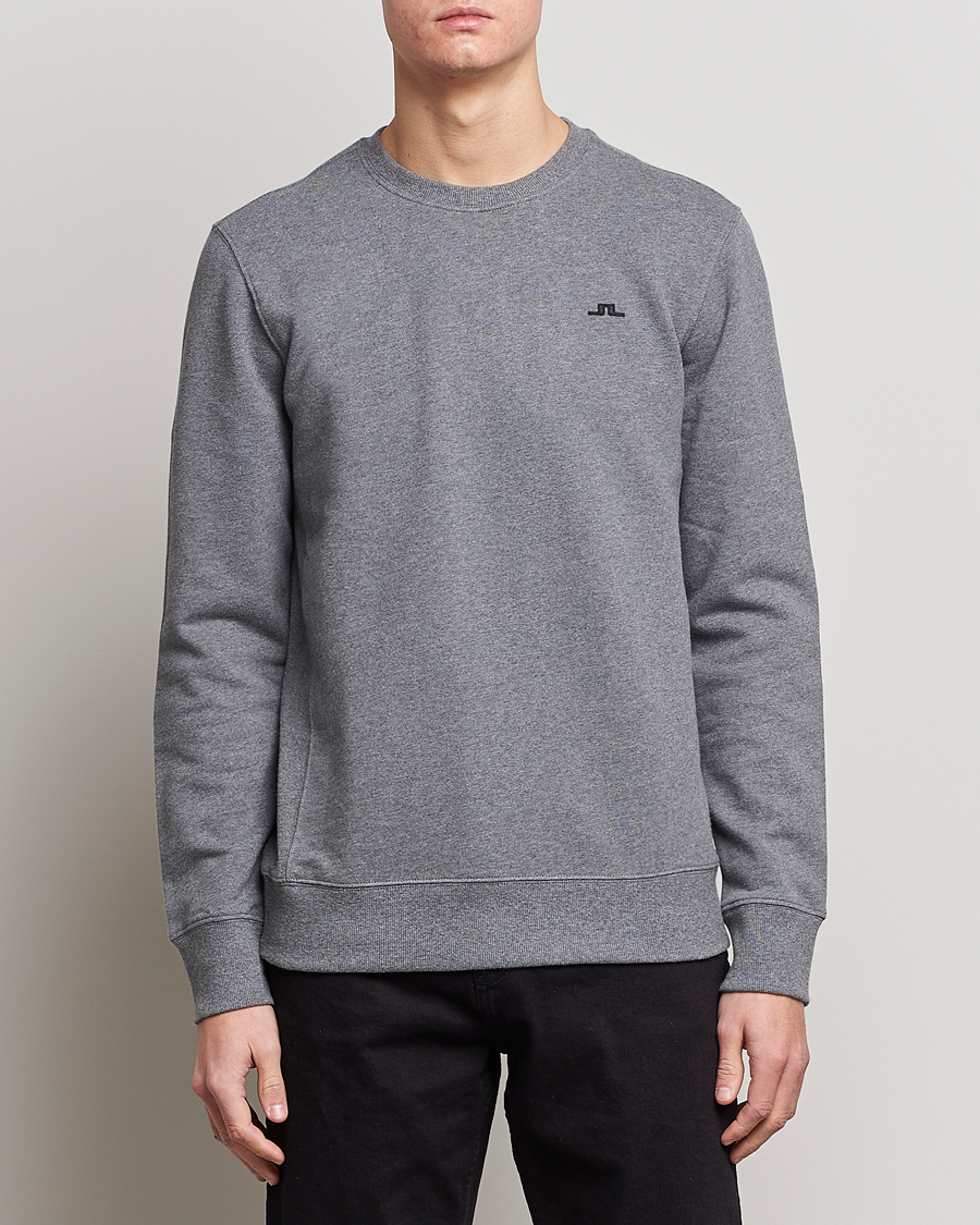 Herre | Trøjer | J.Lindeberg | Cal Crew Neck Sweat Grey Melange