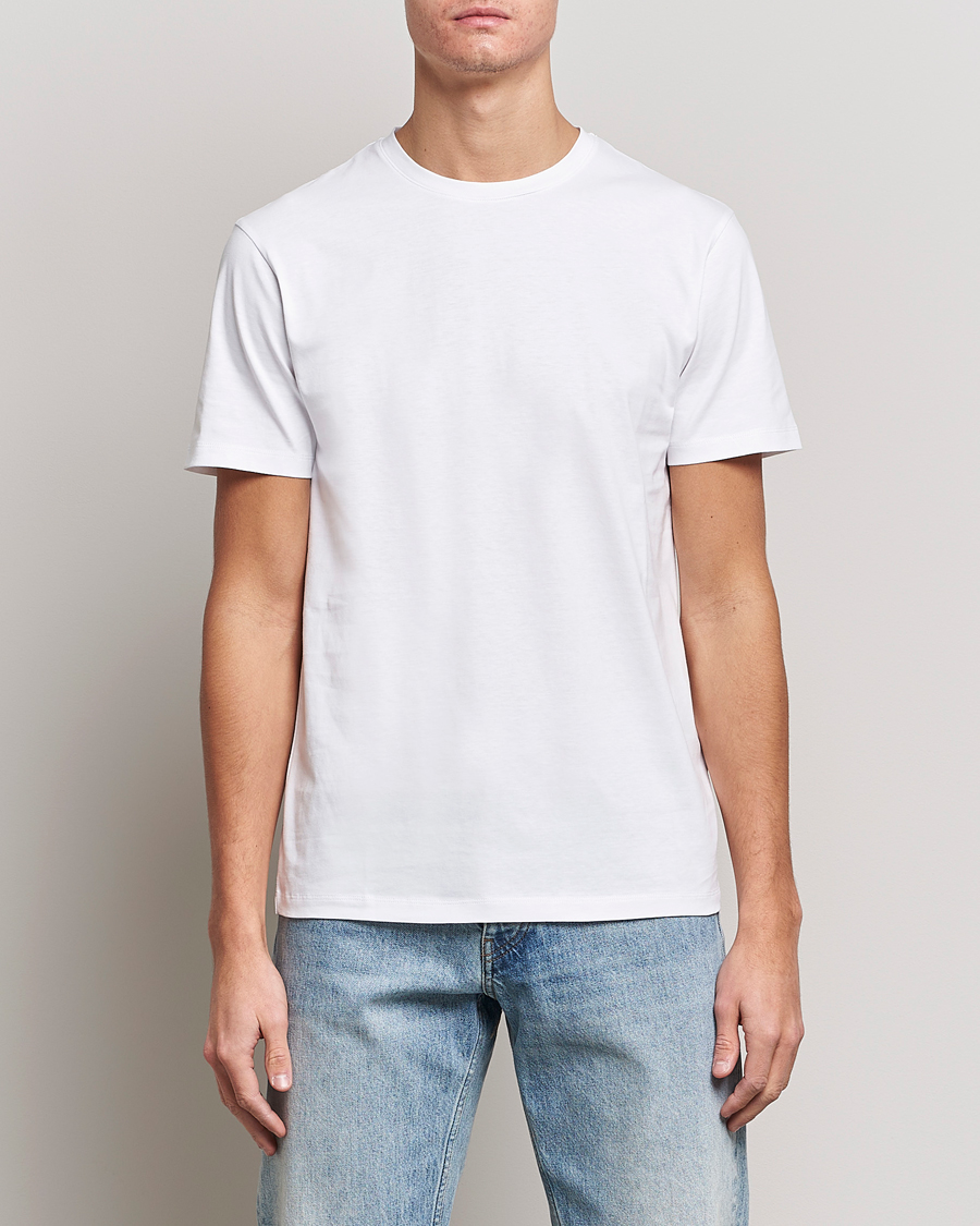 Herre | Kortærmede t-shirts | J.Lindeberg | Sid Cotton Crew Neck Tee White