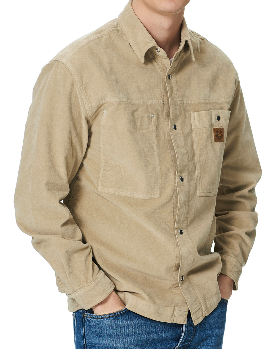 Herre | Skjorter | KENZO | Snap Overshirt Sand