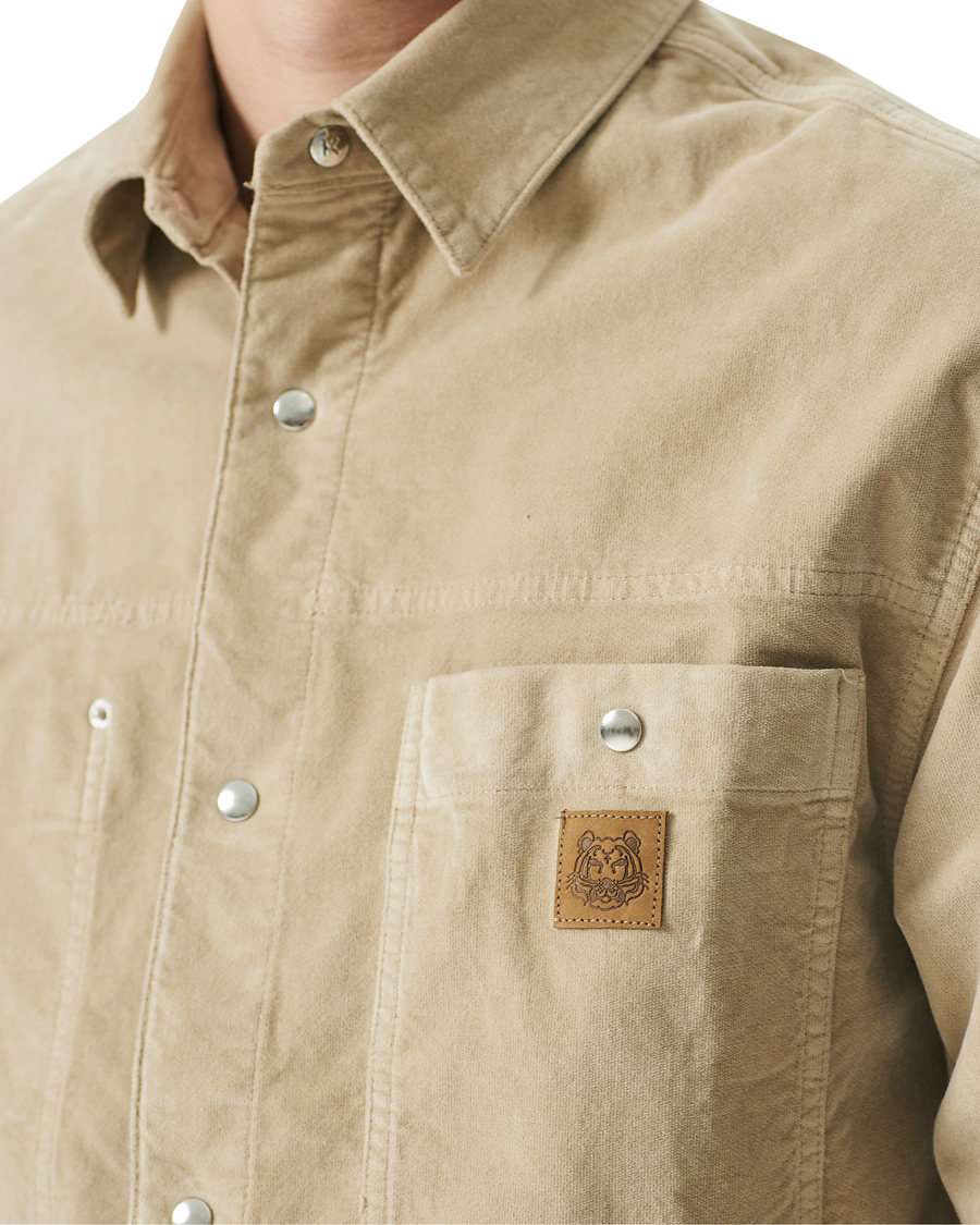 Herre | Skjorter | KENZO | Snap Overshirt Sand