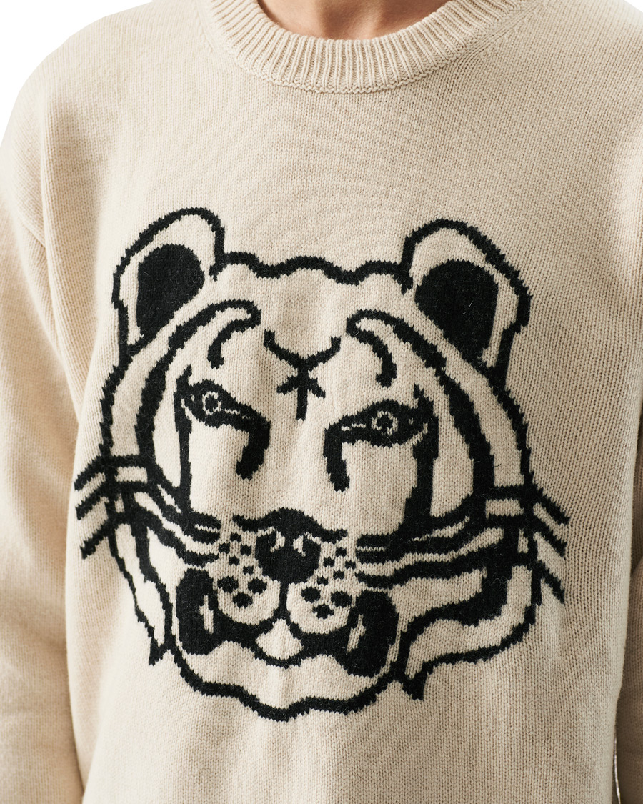 Herre | Trøjer | KENZO | Tiger Reversible Jumper Sand