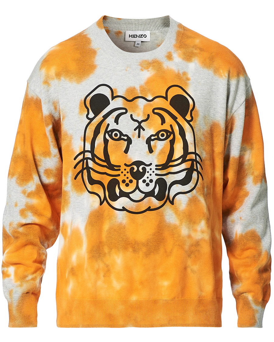 Herre | Trøjer | KENZO | Tie Dye Tiger Deep Orange