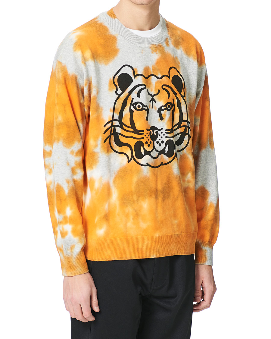 Herre | Trøjer | KENZO | Tie Dye Tiger Deep Orange