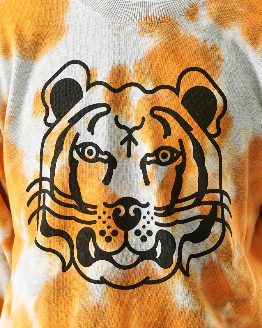 Herre | Trøjer | KENZO | Tie Dye Tiger Deep Orange