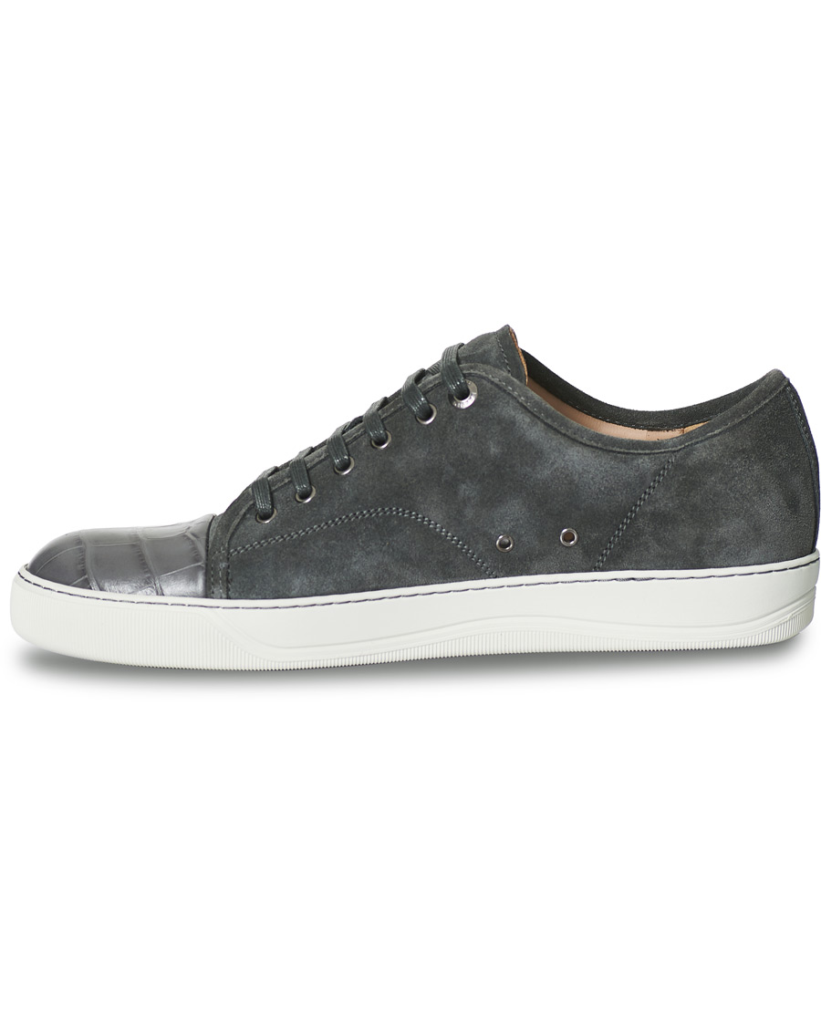 Herre | Lanvin Croc Cap Toe Sneaker Dark Grey | Lanvin | Croc Cap Toe Sneaker Dark Grey