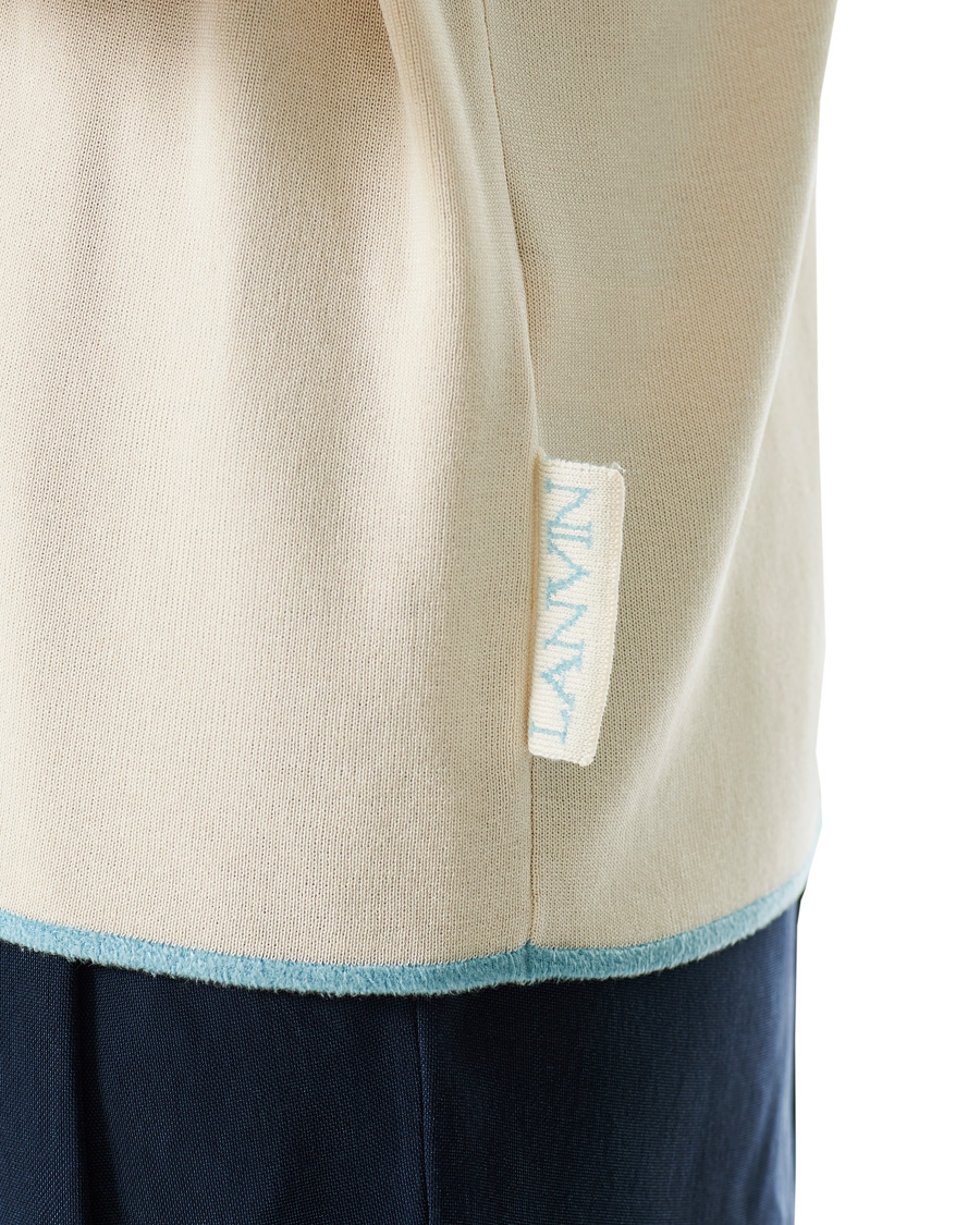 Herre | Polotrøjer | Lanvin | Knitted Short Sleeve Polo Ecru