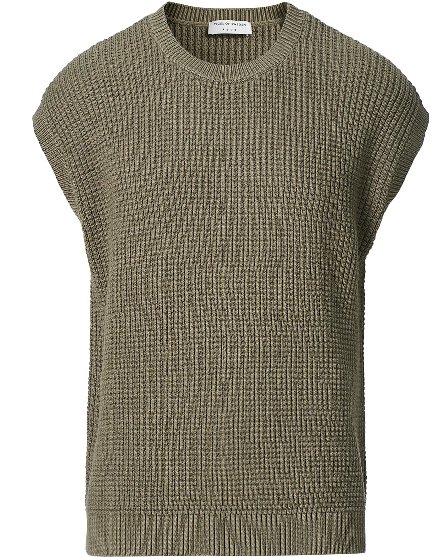 Herre | Trøjer | Tiger of Sweden | Clemente Knitted Vest Light Khaki
