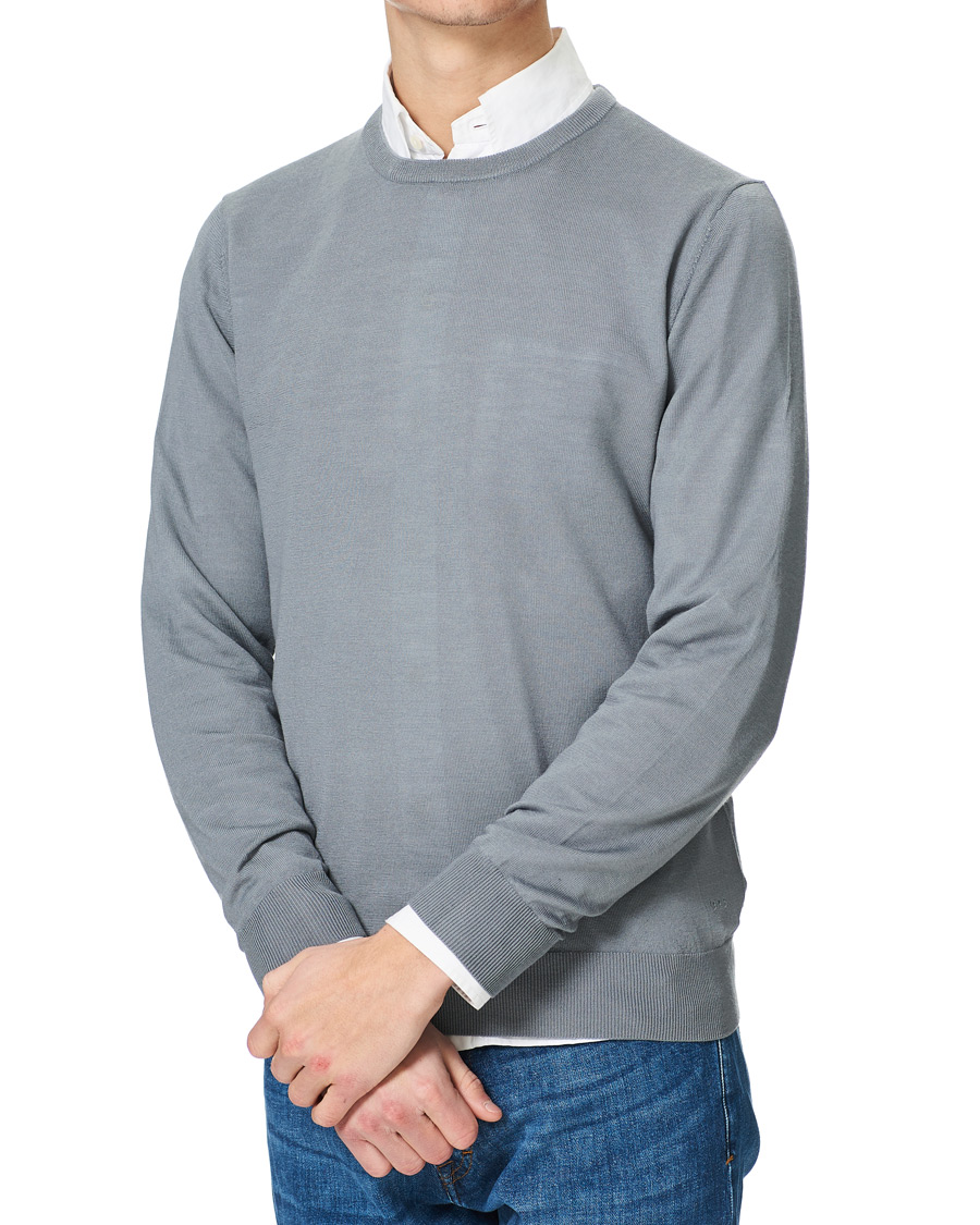Herre | Trøjer | Tiger of Sweden | Nichols Extra Fine Merino Crew Neck Steel Grey
