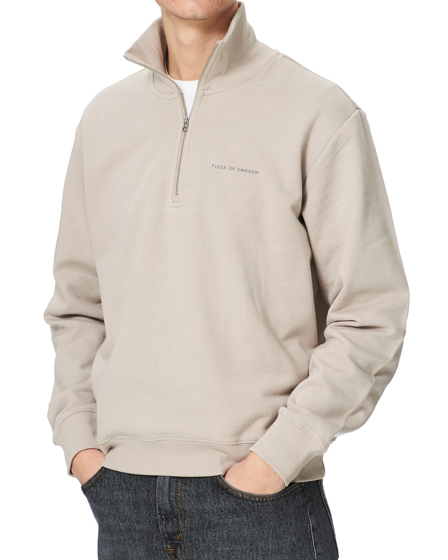 Herre | Trøjer | Tiger of Sweden | Marlon Half Zip Sweater Dove Grey