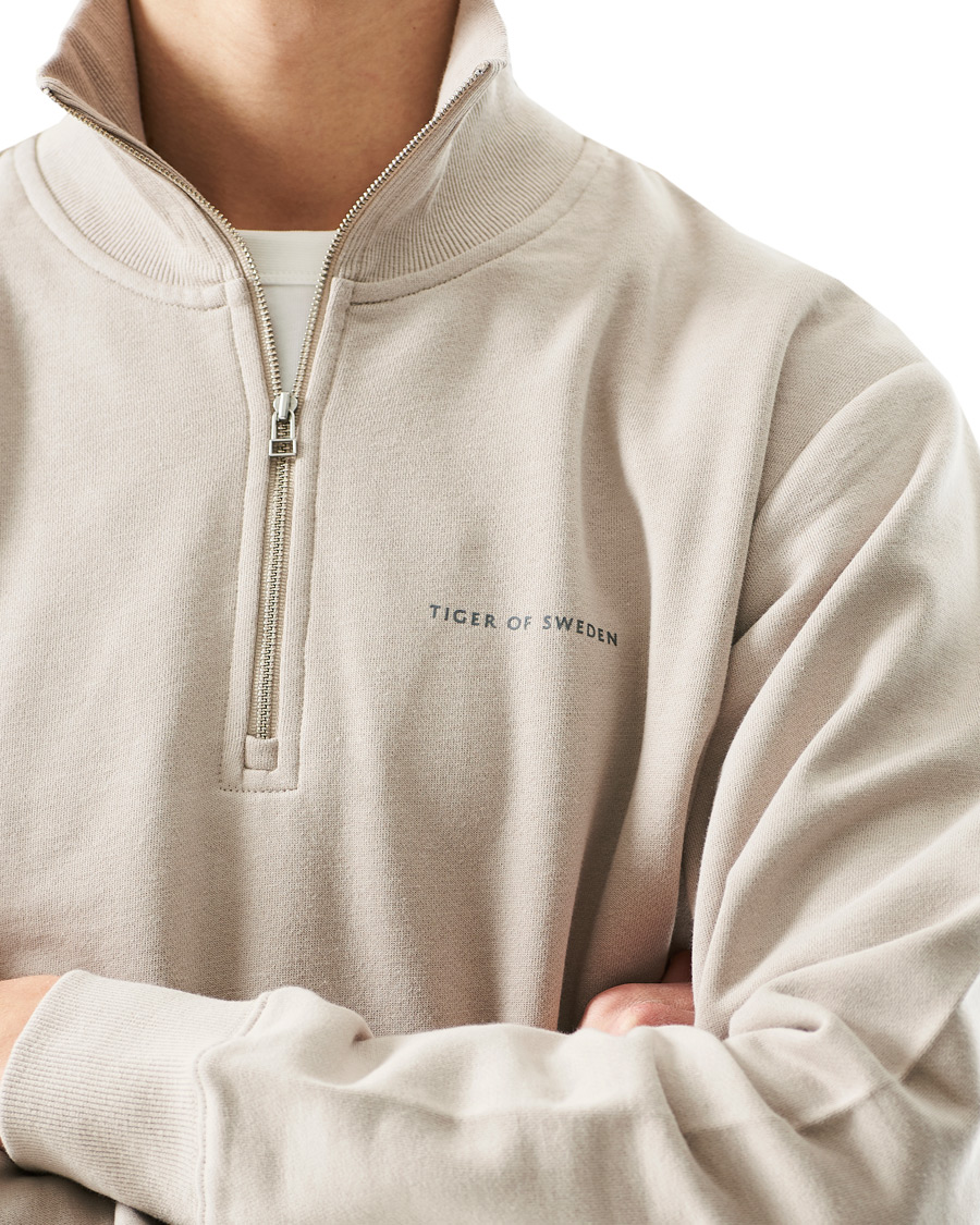 Herre | Trøjer | Tiger of Sweden | Marlon Half Zip Sweater Dove Grey