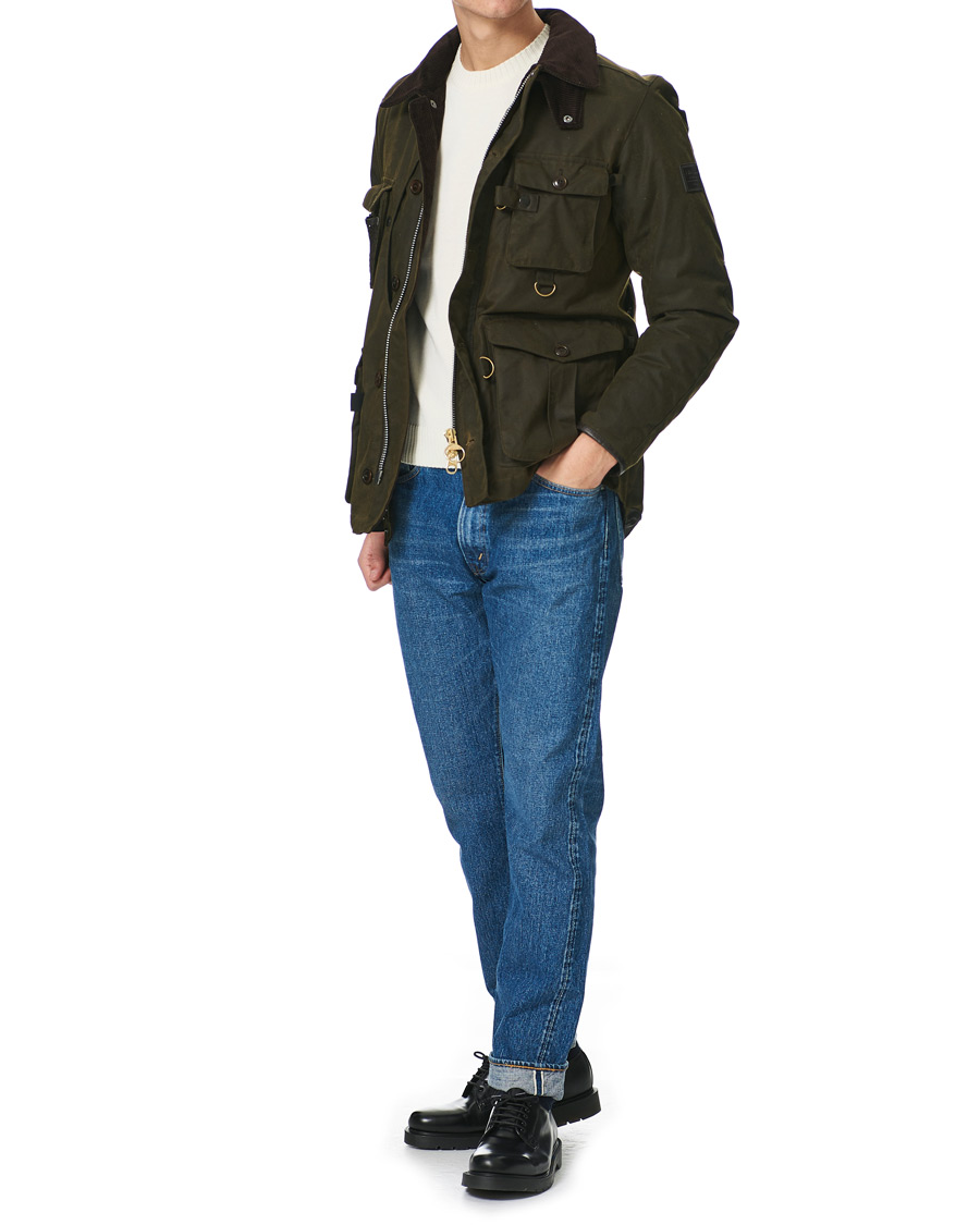 Herre | Jakker | Barbour Gold Standard | Grampain Padded Wax Jacket Olive