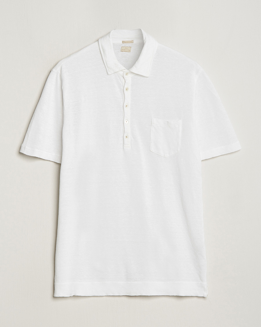 Herre | Polotrøjer | Massimo Alba | Wembley Linen Polo White