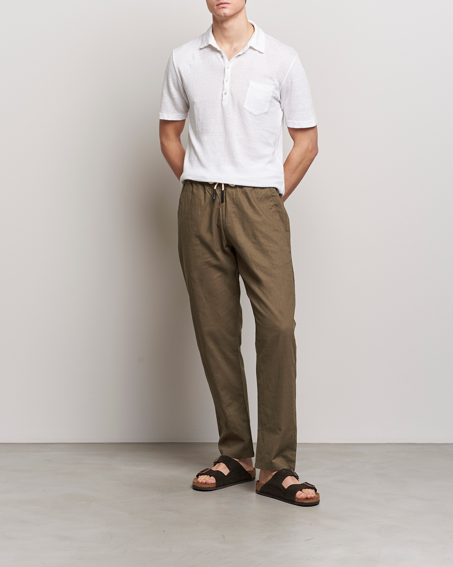 Herre | Polotrøjer | Massimo Alba | Wembley Linen Polo White