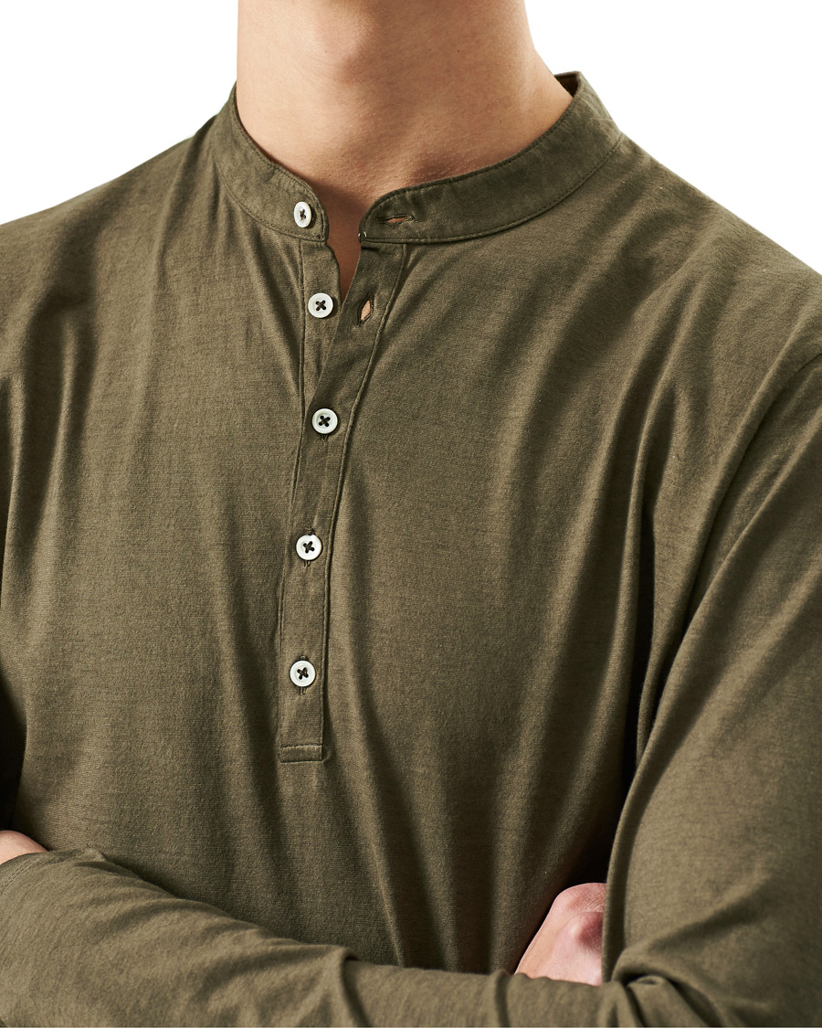 Herre | Trøjer | Massimo Alba | Hawai Watercolor Henley Military