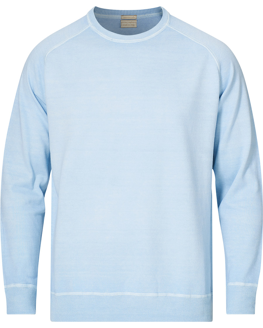 Herre | Trøjer | Massimo Alba | Sport Cashmere/Cotton Crew Neck Ice Blue
