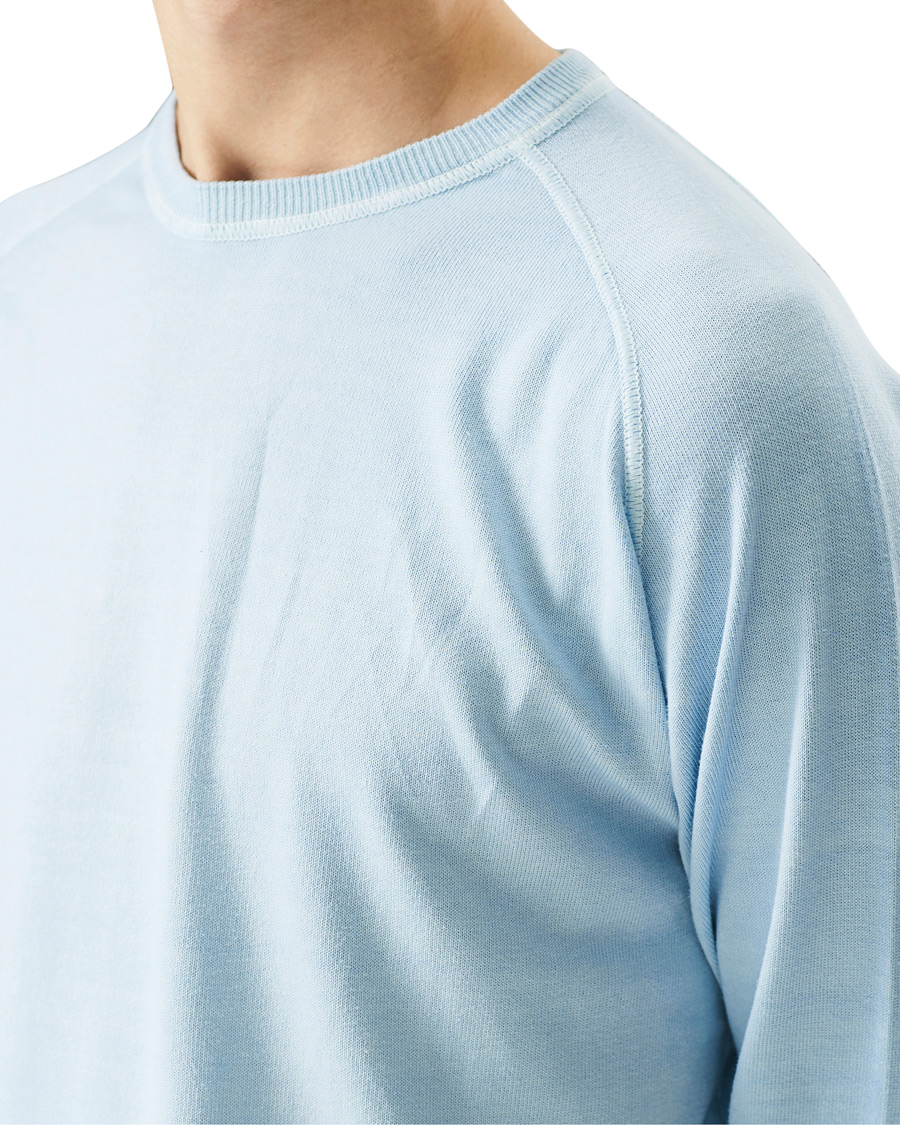 Herre | Trøjer | Massimo Alba | Sport Cashmere/Cotton Crew Neck Ice Blue