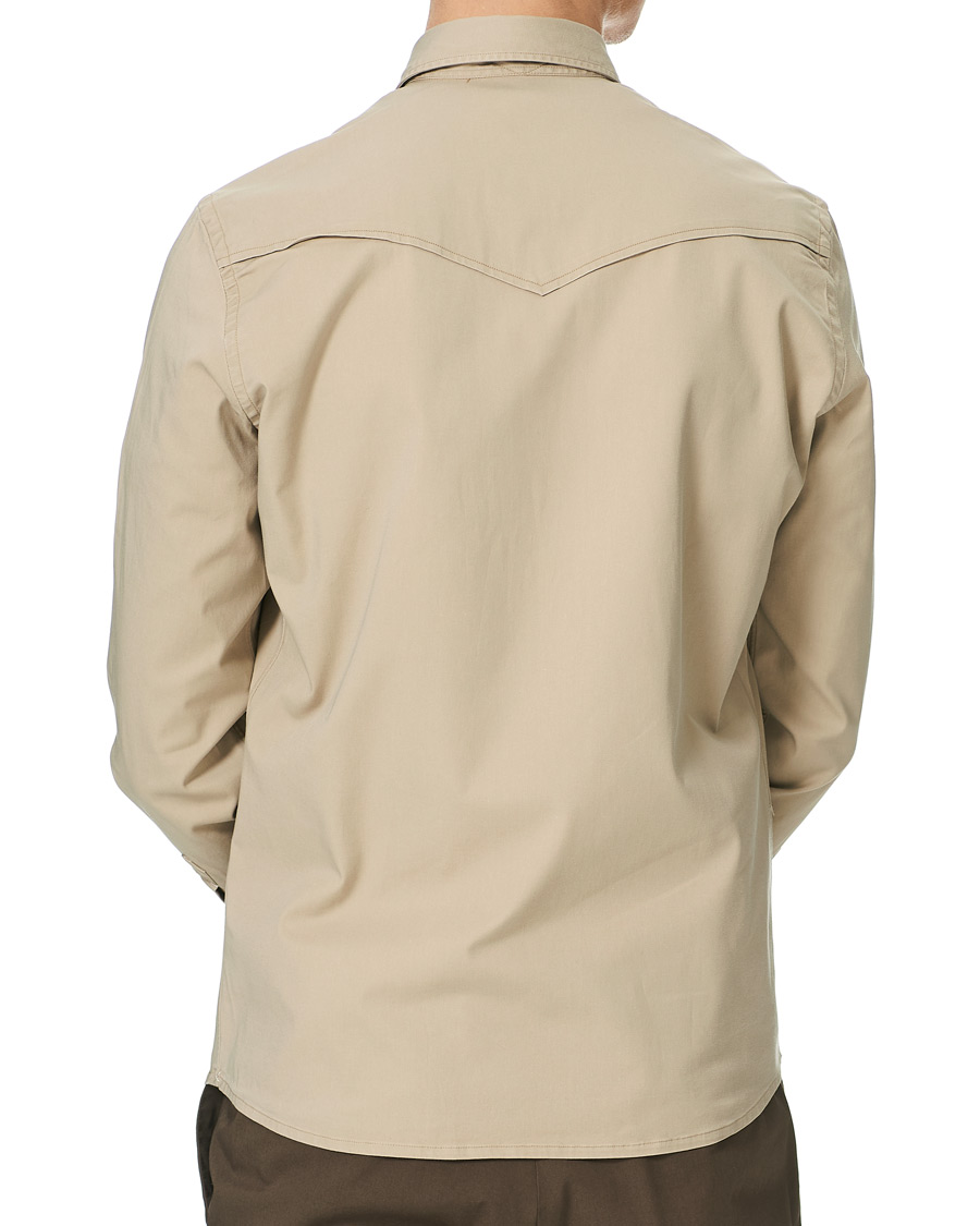 Herre | Skjorter | Mazzarelli | Texana Cotton Overshirt Beige