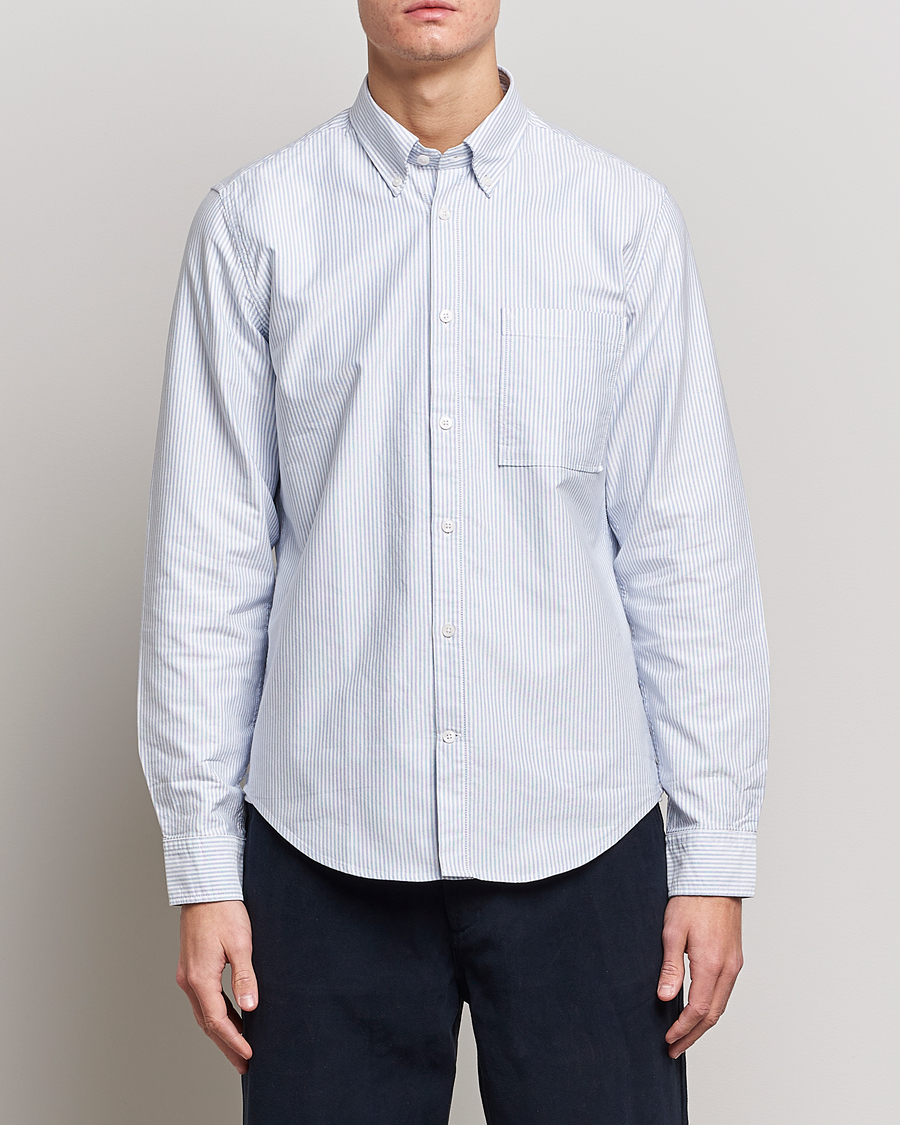 Herre | Skjorter | NN07 | Arne Button Down Oxford Shirt Blue/White