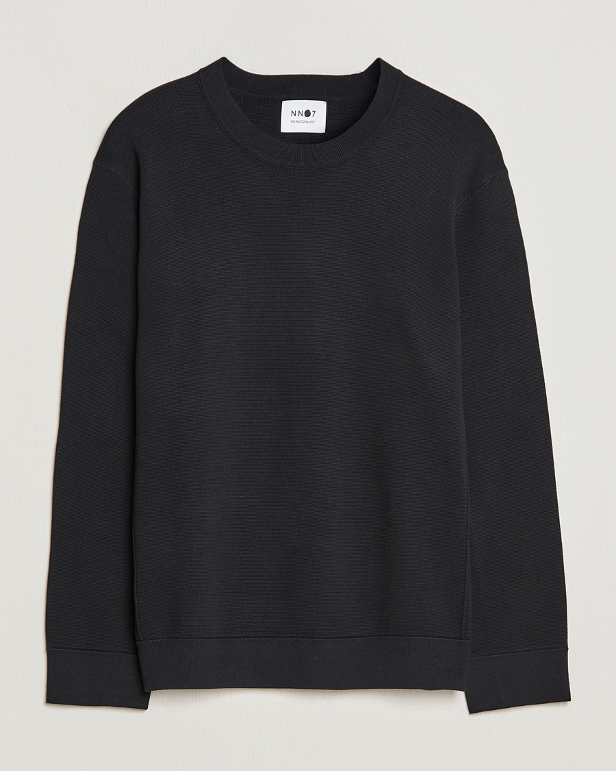 Herre | Trøjer | NN07 | Luis Knitted Crew Neck Sweater Black