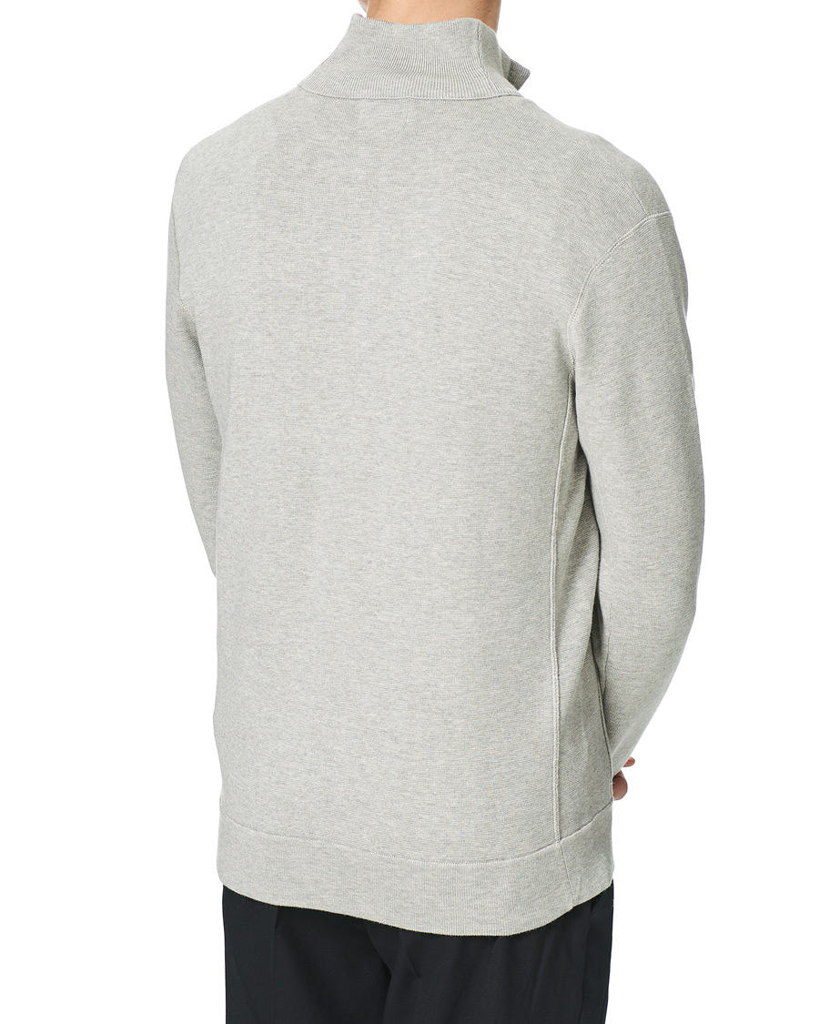 Herre | Trøjer | NN07 | Luis Knitted Full-Zip Sweater Light Grey Melange