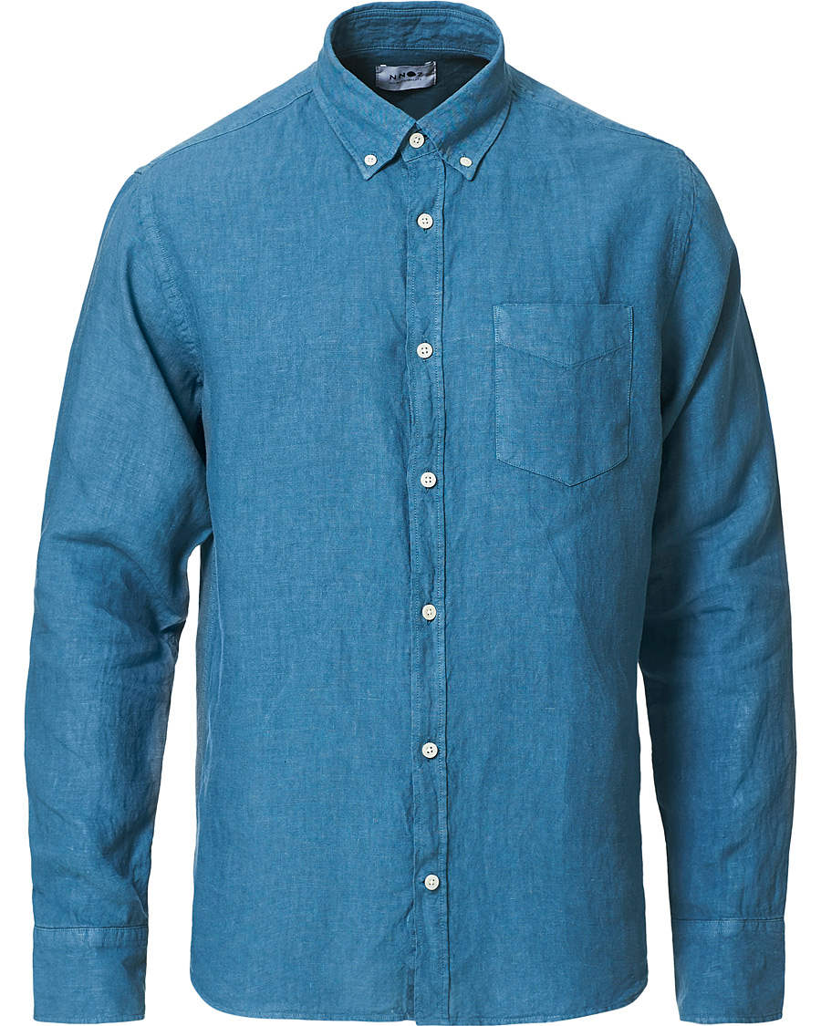 Herre | Skjorter | NN07 | Levon Linen Shirt Blue