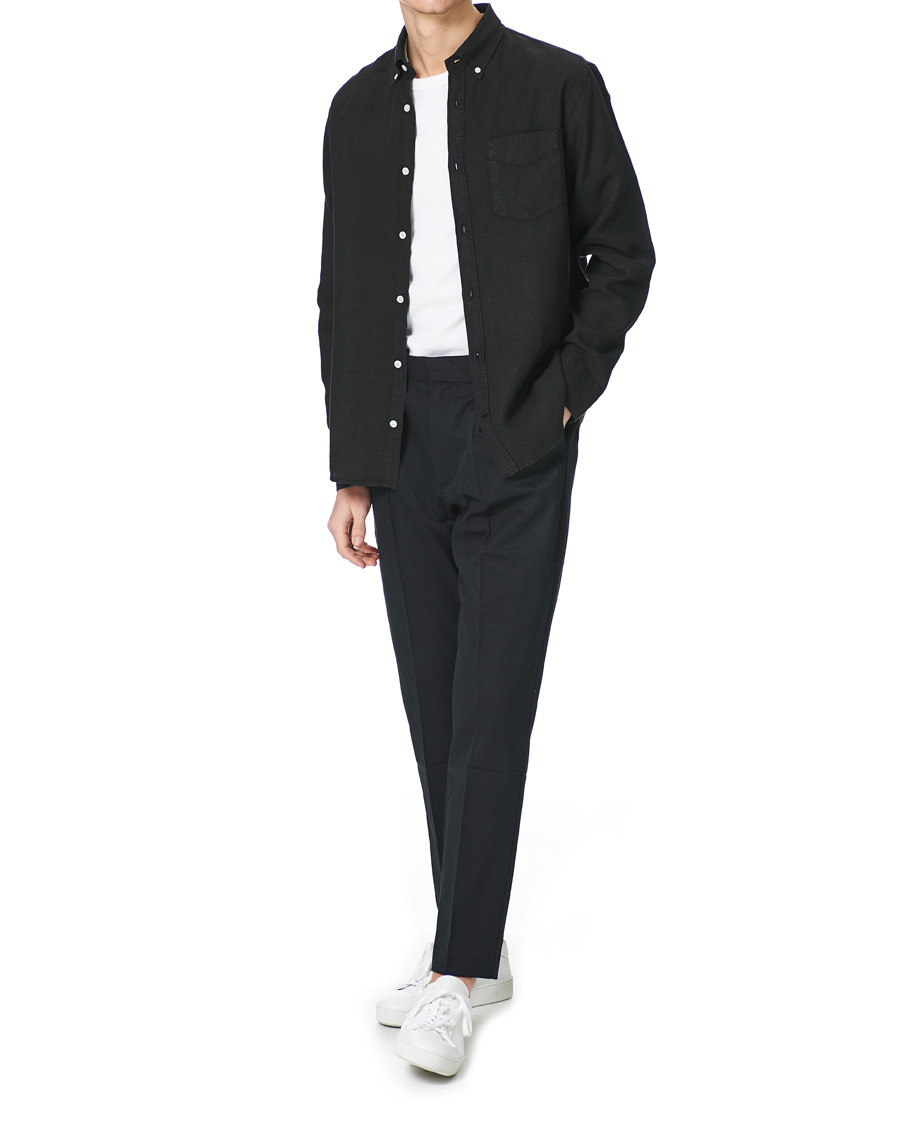Herre | Skjorter | NN07 | Levon Linen Shirt Black