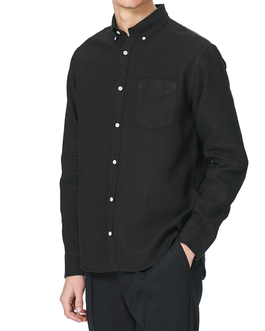 Herre | Skjorter | NN07 | Levon Linen Shirt Black