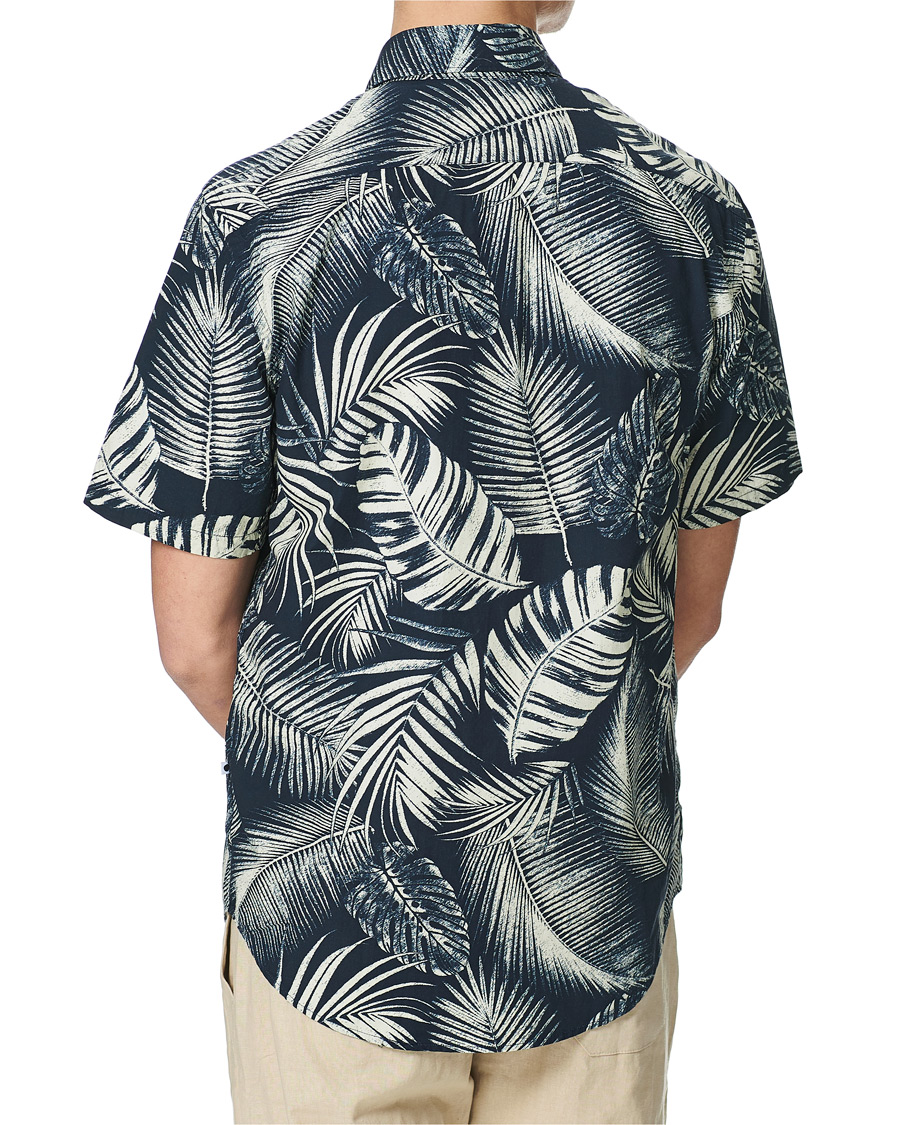 Herre | Skjorter | NN07 | Errico Printed Short Sleeve Shirt Blue