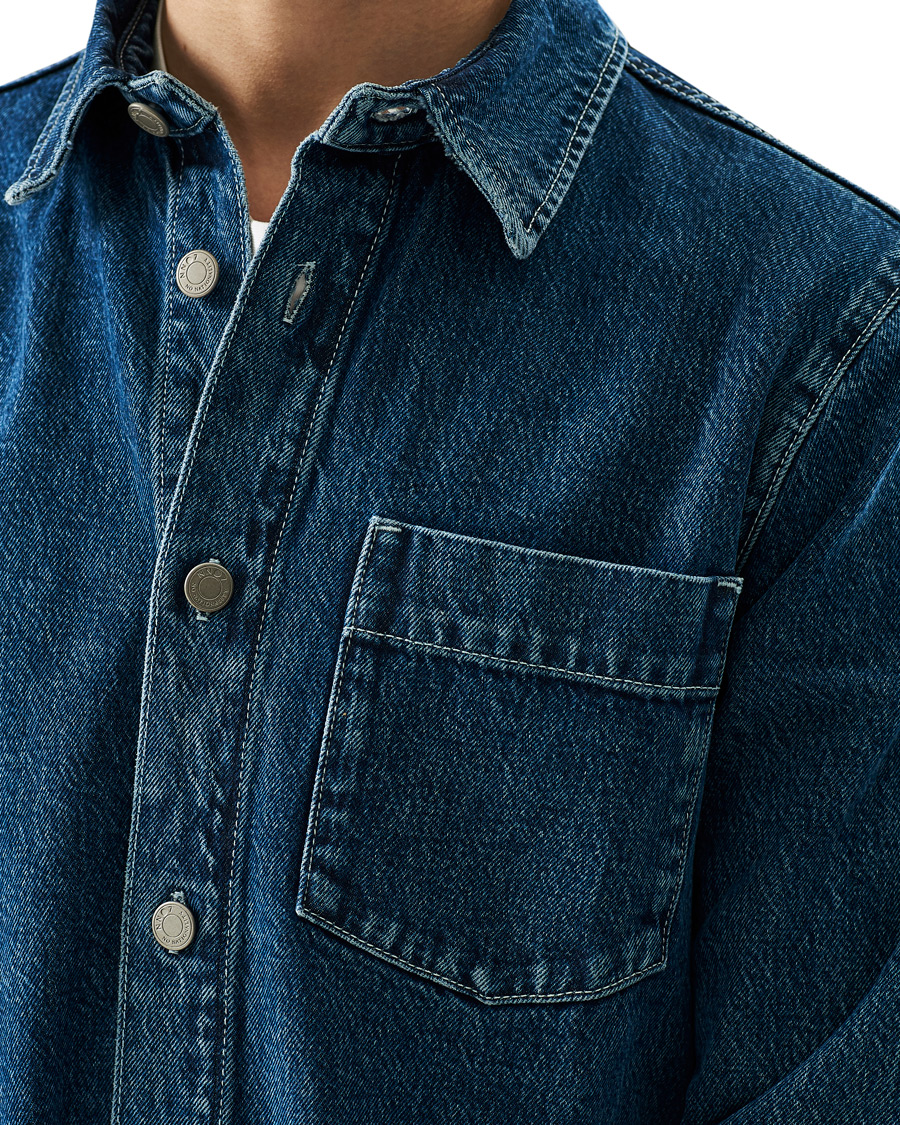 Herre | Skjorter | NN07 | Peter Denim Overshirt Dark Blue
