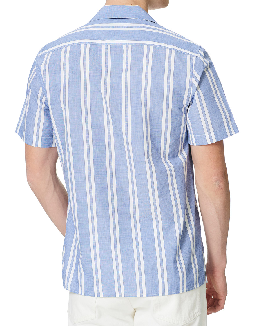 NN07 Miyagi Striped Short Sleeve Blue/White - CareOfCarl.dk