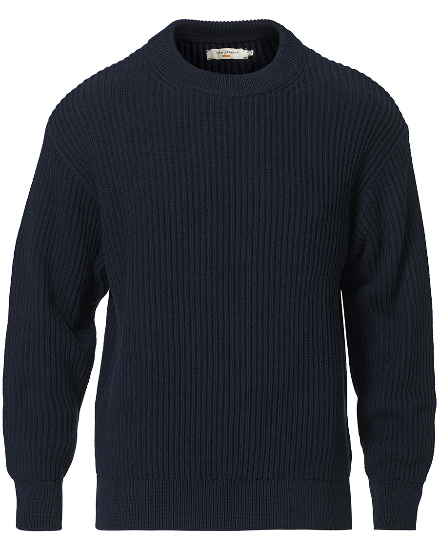 Herre | Trøjer | Nudie Jeans | Frank Chunky Rib Sweater Navy